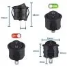 Otros,Interruptor Switch Boton Basculante 2 Pines 3A 6A Redondo