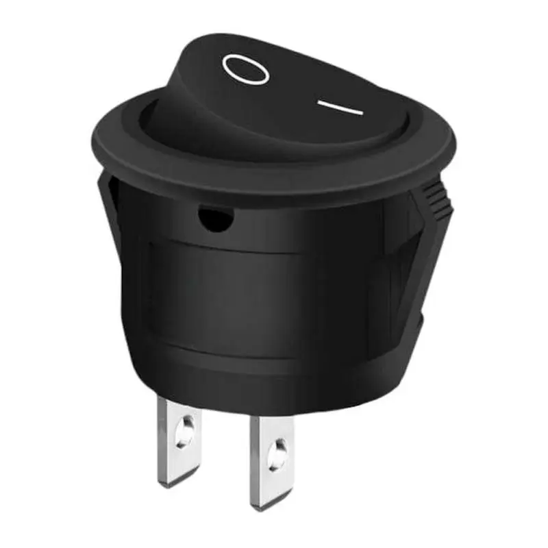 Otros,Interruptor Switch Boton Basculante 2 Pines 3A 6A Redondo