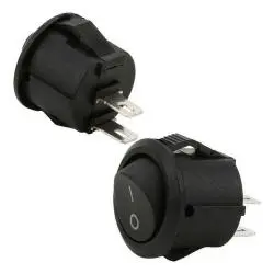 Otros,Interruptor Switch Boton Basculante 2 Pines 3A 6A Redondo