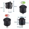 Otros,3X Interruptor Switch Boton Basculante 2 Pines 3A 6A Redondo