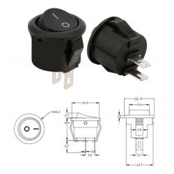 Otros,3X Interruptor Switch Boton Basculante 2 Pines 3A 6A Redondo