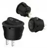 Otros,3X Interruptor Switch Boton Basculante 2 Pines 3A 6A Redondo