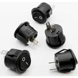 Otros,Interruptor Switch Boton Basculante 2 Pines 3A 6A Redondo