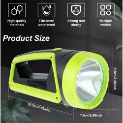 Linternas y Luz Emergencia,Linterna Recargable Luz led Portatil Camping Emergencia - T856C