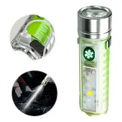Linternas y Luz Emergencia,Linterna Recargable Usb Luz Led Uv Magnetica Portatil Gancho