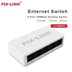 Adaptadores de Red,Switch de Red Rj45 5 Puertos 10 / 100 Mbps Ethernet Internet