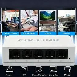 Adaptadores de Red,Switch de Red Rj45 5 Puertos 10 / 100 Mbps Ethernet Internet