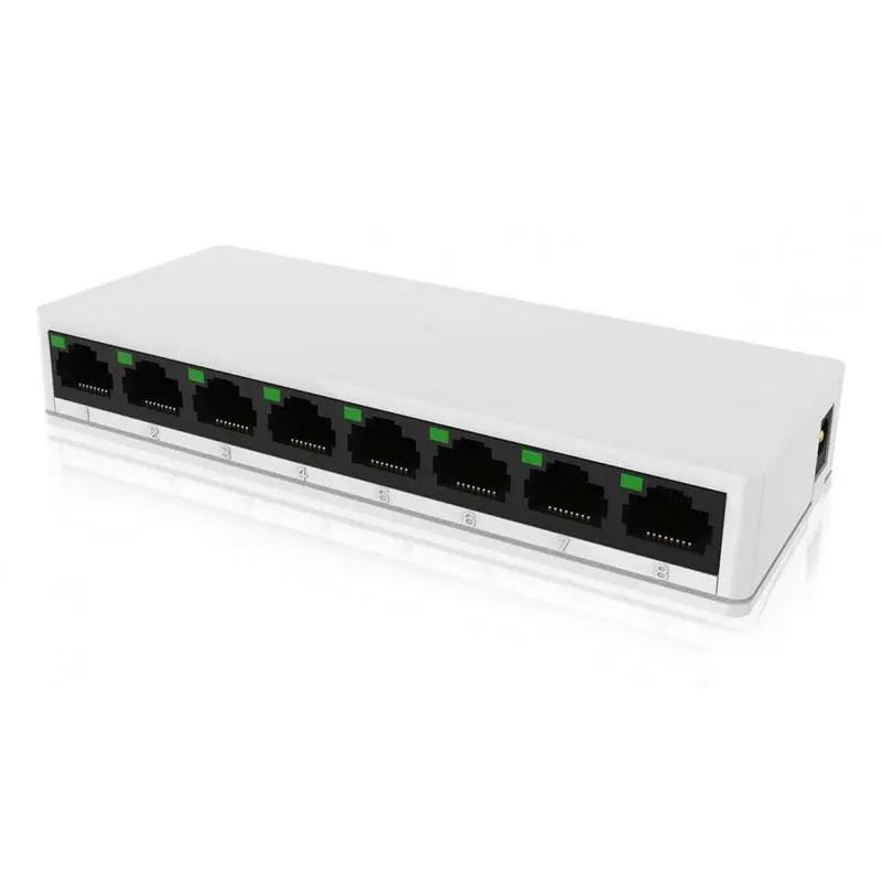 Adaptadores de Red,Switch de Red Rj45 8 Puertos 10 / 100 Mbps Ethernet Internet