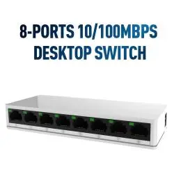 Adaptadores de Red,Switch de Red Rj45 8 Puertos 10 / 100 Mbps Ethernet Internet