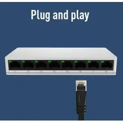 Adaptadores de Red,Switch de Red Rj45 8 Puertos 10 / 100 Mbps Ethernet Internet