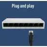 Adaptadores de Red,Switch de Red Rj45 8 Puertos 10 / 100 Mbps Ethernet Internet