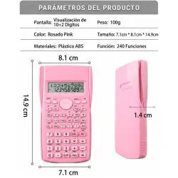 Calculadoras,Calculadora Cientifica Rosada Pantalla LCD Colegio Oficina KK82MS-D