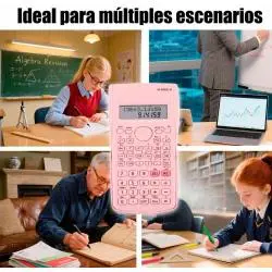 Calculadoras,Calculadora Cientifica Rosada Pantalla LCD Colegio Oficina KK82MS-D