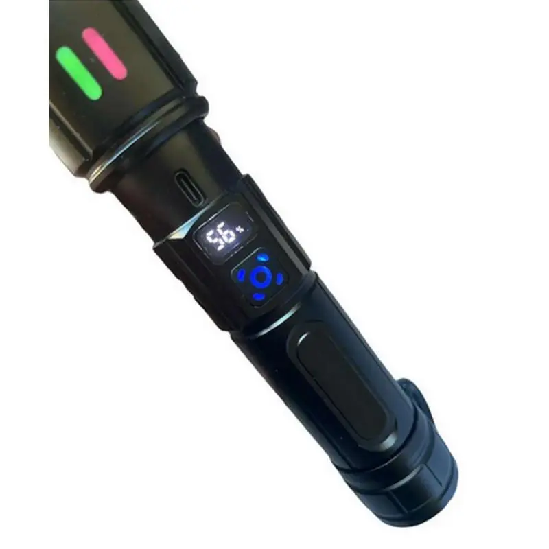 Linternas y Luz Emergencia,Linterna Recargable Luz Led Portatil Zoom Pantalla Led Campig - 13402