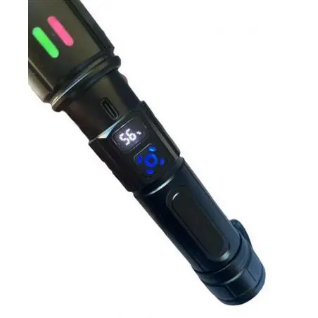 Linternas y Luz Emergencia,Linterna Recargable Luz Led Portatil Zoom Pantalla Led Campig - 13402