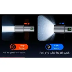 Linternas y Luz Emergencia,Linterna Recargable Usb Led Zoom Portatil Caping Emergencia - 13854