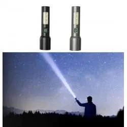 Linternas y Luz Emergencia,Linterna Recargable Usb Led Zoom Portatil Caping Emergencia - 13854