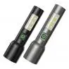 Linternas y Luz Emergencia,Linterna Recargable Usb Led Zoom Portatil Caping Emergencia - 13854
