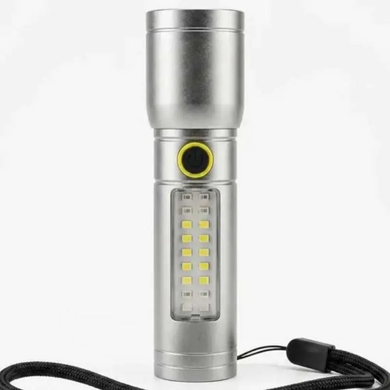 Linternas y Luz Emergencia,Linterna Tactica Recargable Usb Led Alto Alcance Portatil - 13921
