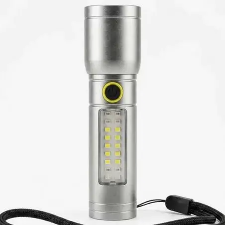 Linternas y Luz Emergencia,Linterna Tactica Recargable Usb Led Alto Alcance Portatil - 13921