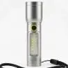 Linternas y Luz Emergencia,Linterna Tactica Recargable Usb Led Alto Alcance Portatil - 13921