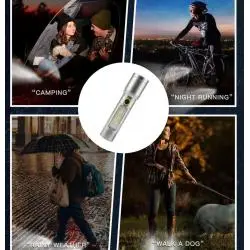 Linternas y Luz Emergencia,Linterna Tactica Recargable Usb Led Alto Alcance Portatil - 13921