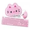 Kit Teclado + Mouse Gamer,Kit Teclado Mouse Mousepad Rosado Rosa Alambrico Usb Luz Rgb - KS600