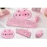 Kit Teclado + Mouse Gamer,Kit Teclado Mouse Mousepad Rosado Rosa Alambrico Usb Luz Rgb - KS600