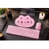Kit Teclado + Mouse Gamer,Kit Teclado Mouse Mousepad Rosado Rosa Alambrico Usb Luz Rgb - KS600