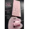 Kit Teclado + Mouse Gamer,Kit Teclado Mouse Mousepad Rosado Rosa Alambrico Usb Luz Rgb - KS600