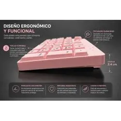 Kit Teclado + Mouse Gamer,Kit Teclado Mouse Mousepad Rosado Rosa Alambrico Usb Luz Rgb - KS600