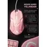 Kit Teclado + Mouse Gamer,Kit Teclado Mouse Mousepad Rosado Rosa Alambrico Usb Luz Rgb - KS600