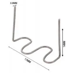 Otros,100 Grapas Alambre ondulado 0.8mm Soldar Plastico Parachoque