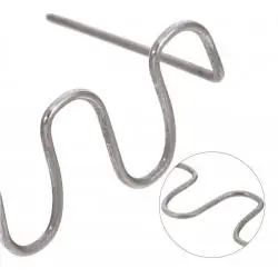 Otros,100 Grapas Alambre ondulado 0.8mm Soldar Plastico Parachoque