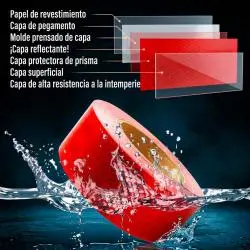 Cables y Accesorios Seguridad,Cinta Reflectante Fluorescente Huincha Adhesiva 5 Metros