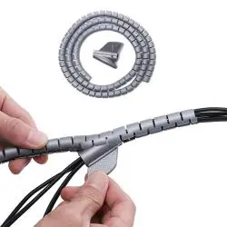 Otros,Protector Funda Cable Espiral Resorte 1.5 Metros Ajustable