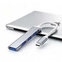 Hub USB,Hub Usb Adaptador Conector Tipo C Zapatilla Pc Notebook. Hub Slim
