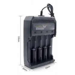 Cargadores de Pilas (Con y sin Pilas),Cargador 4 Pilas Bateria Recargable 18650 26650 14500 USB - MS5D84A