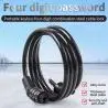 Cables y Accesorios Seguridad,Cadena Bicicleta Moto Candado Combinacion Reforzada Gruesa