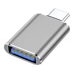 Adaptadores de Audio, BT y OTG,Adaptador Otg Metalico Usb A Tipo C 3.0 Conversor Pendrive - WH8198
