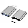 Adaptadores de Audio, BT y OTG,Adaptador Otg Metalico Usb A Tipo C 3.0 Conversor Pendrive - WH8198