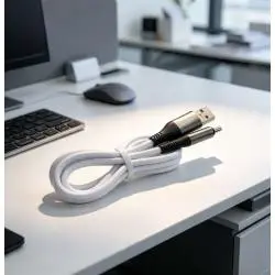 Cables de Datos y Carga,Cable USB Tipo C Silicona Flexible Grueso Metalico Carga Datos - WH7929