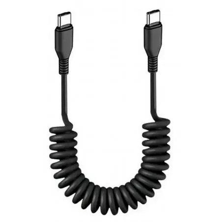 Cables de Datos y Carga,Cable USB Tipo C Espiral Resorte Carga Datos Celular Tablet