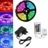 Cintas y Tiras LED,Cinta Led Rgb Tricolor Control Transformador Pegable 12v