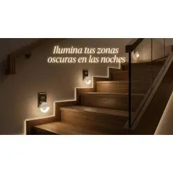 Ampolletas,Espanta Cuco Nocturno Luz Led Sensor Noche Niño Enchufe - AS0271