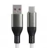 Cables de Datos y Carga,Cable USB Tipo C Silicona Flexible Grueso Metalico Carga Datos - WH7929