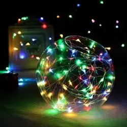 Cintas y Tiras LED,Luz Hada Arroz Luces Led Alambre a Pilas Maqueta Fiesta Boda