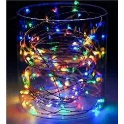 Cintas y Tiras LED,Luz Hada Arroz Luces Led Alambre a Pilas Maqueta Fiesta Boda