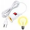 Interruptores y Enchufes,Soquete E27 Interruptor Cable Enchufe Portalampara Colgar