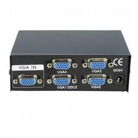 Adaptador de Video y Conversor,Splitter Adaptador Vga Multi Puerto Video Pantallas Multiples 1x4
